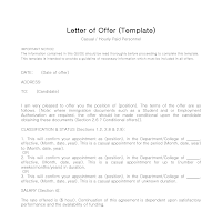 영문 근로계약서(Letter of Offer)
